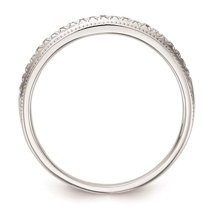 14K Weißgold Trauring-Set mit natürlichen Diamanten (0,132 ct)