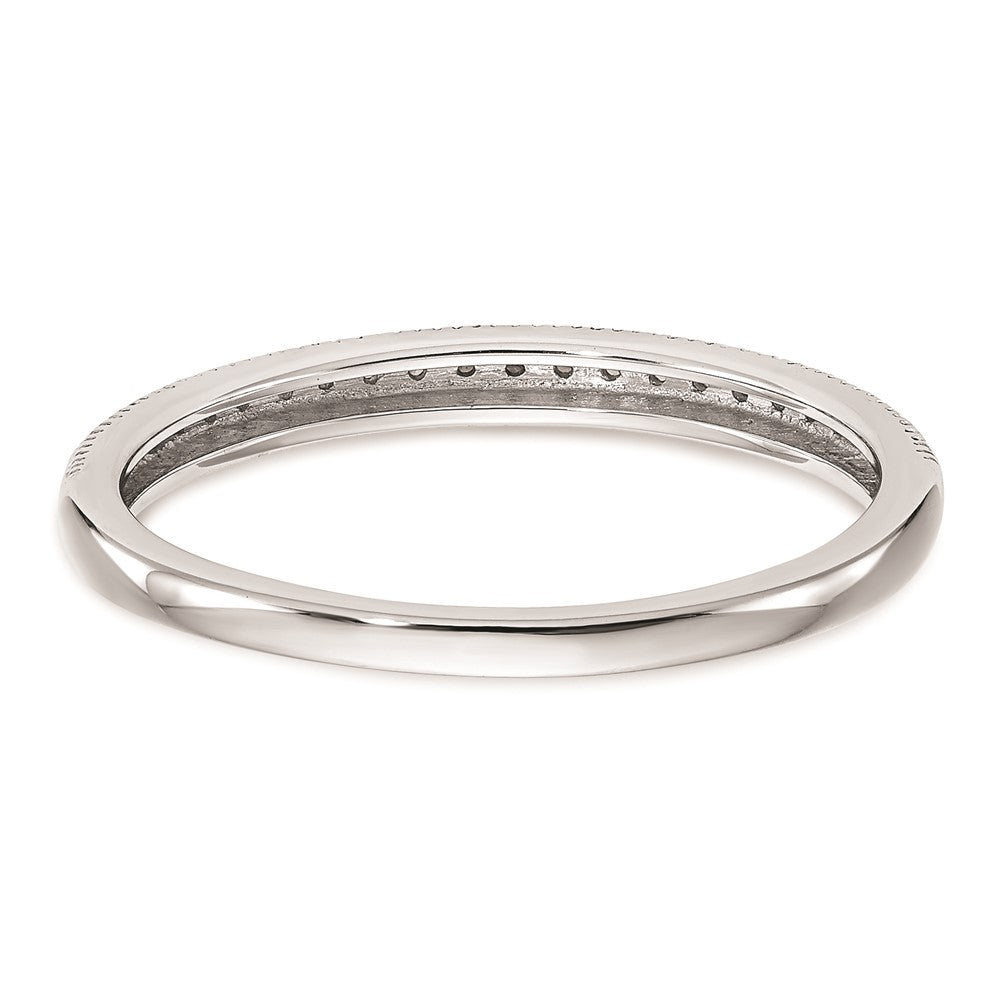 14K Weißgold Trauring-Set mit natürlichen Diamanten (0,132 ct)