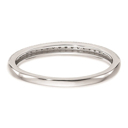 14K Weißgold Trauring-Set mit natürlichen Diamanten (0,132 ct)