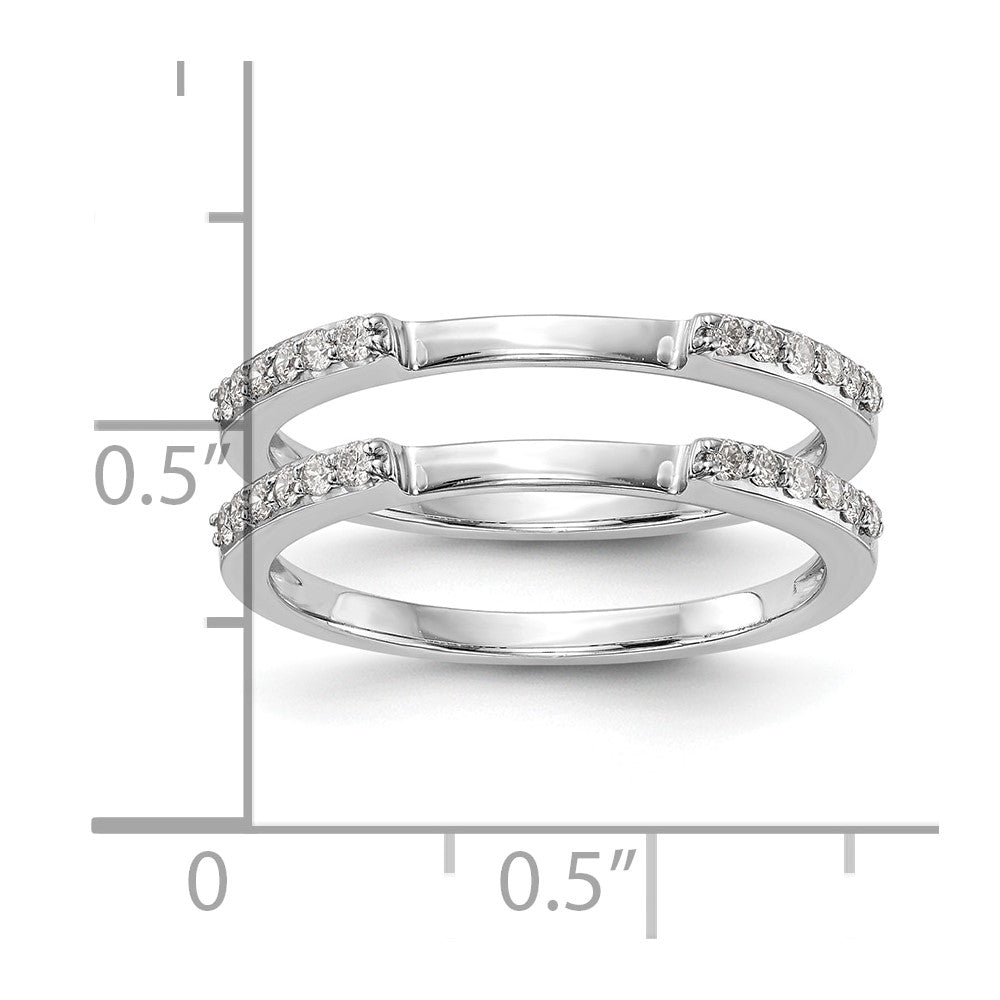 14K Weißgold-Set mit 2 Eheringen mit natürlichen Diamanten