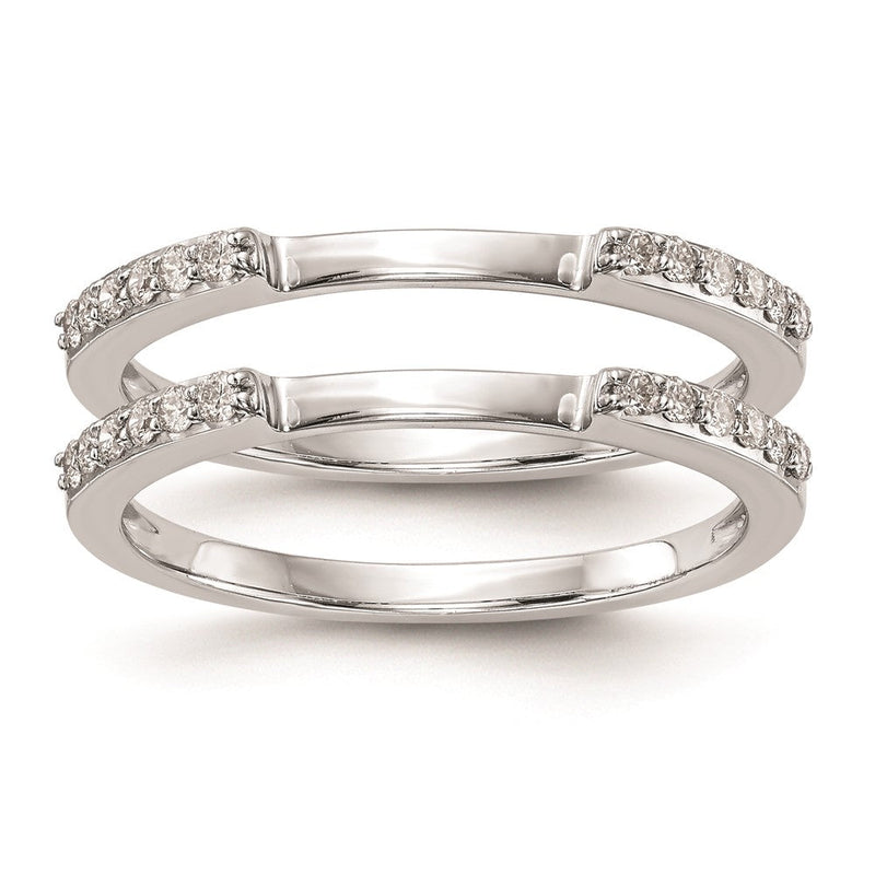 14K Weißgold-Set mit 2 Eheringen mit natürlichen Diamanten, 0,24 ct Gesamtgewicht