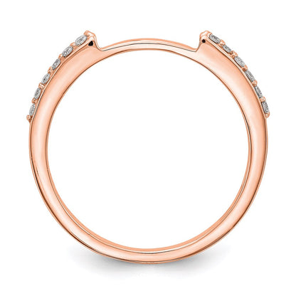 14K Roségold Eheringe-Set mit 2 echten Diamanten