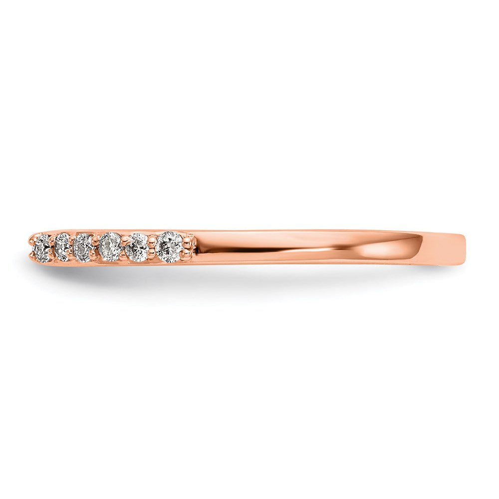 14K Roségold Eheringe-Set mit 2 echten Diamanten