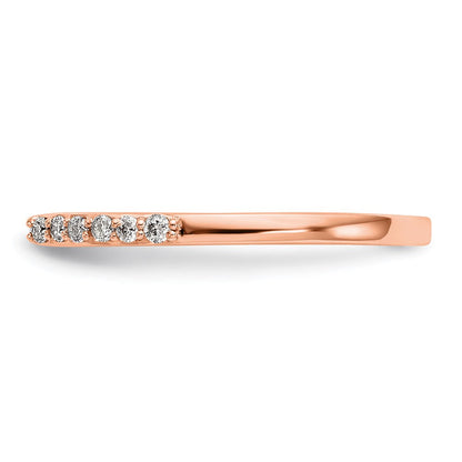 14K Roségold Eheringe-Set mit 2 echten Diamanten