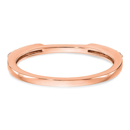 14K Roségold Eheringe-Set mit 2 echten Diamanten