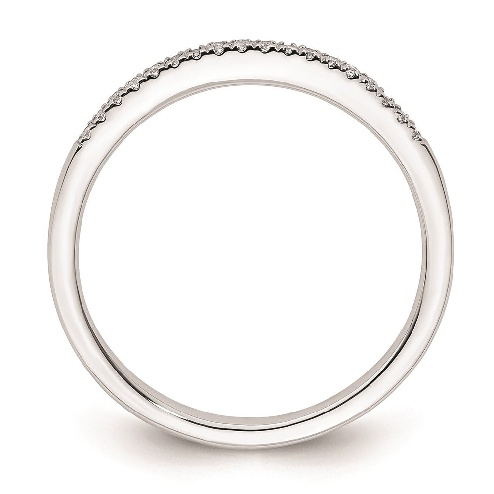 14K Weißgold Ehering mit natürlichen Diamanten