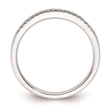 14K Weißgold Ehering mit natürlichen Diamanten