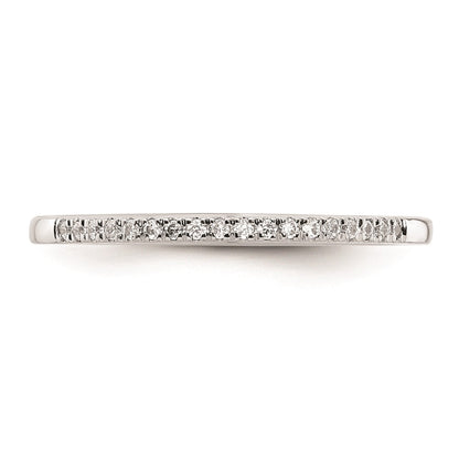 14K Weißgold Ehering mit natürlichen Diamanten