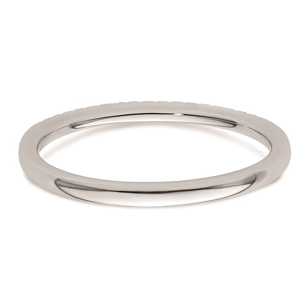 14K Weißgold Ehering mit natürlichen Diamanten