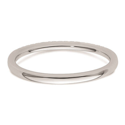 14K Weißgold Ehering mit natürlichen Diamanten