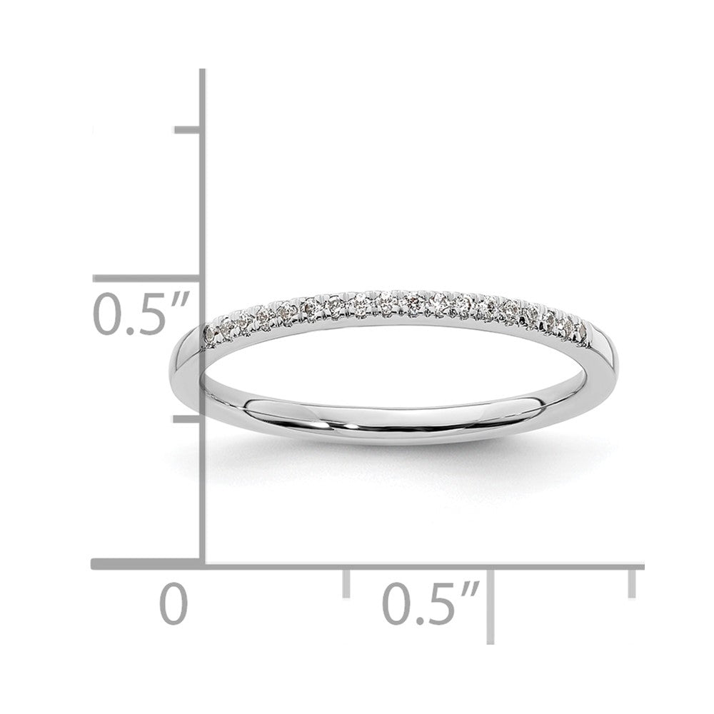 14K Weißgold Ehering mit natürlichen Diamanten
