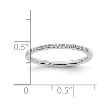 14K Weißgold Ehering mit natürlichen Diamanten