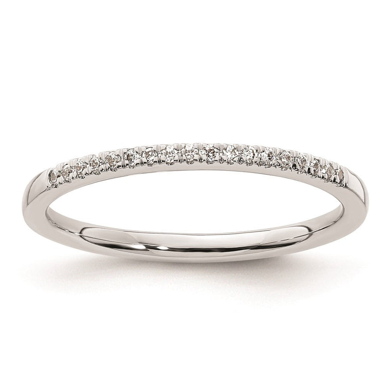 14K Weißgold Ehering mit natürlichen Diamanten