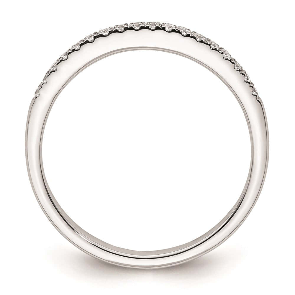 14K Weißgold Ehering mit natürlichen Diamanten
