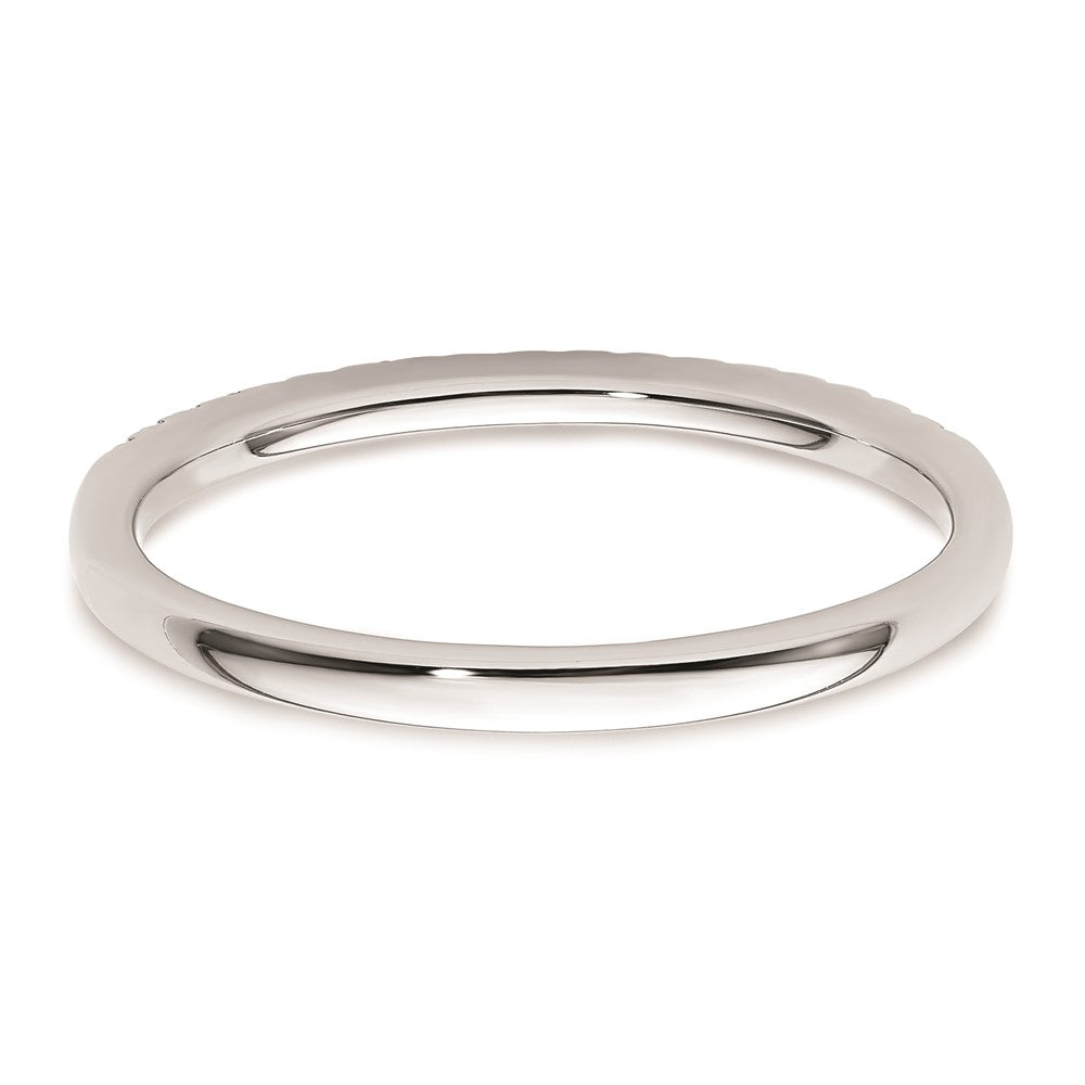 14K Weißgold Ehering mit natürlichen Diamanten