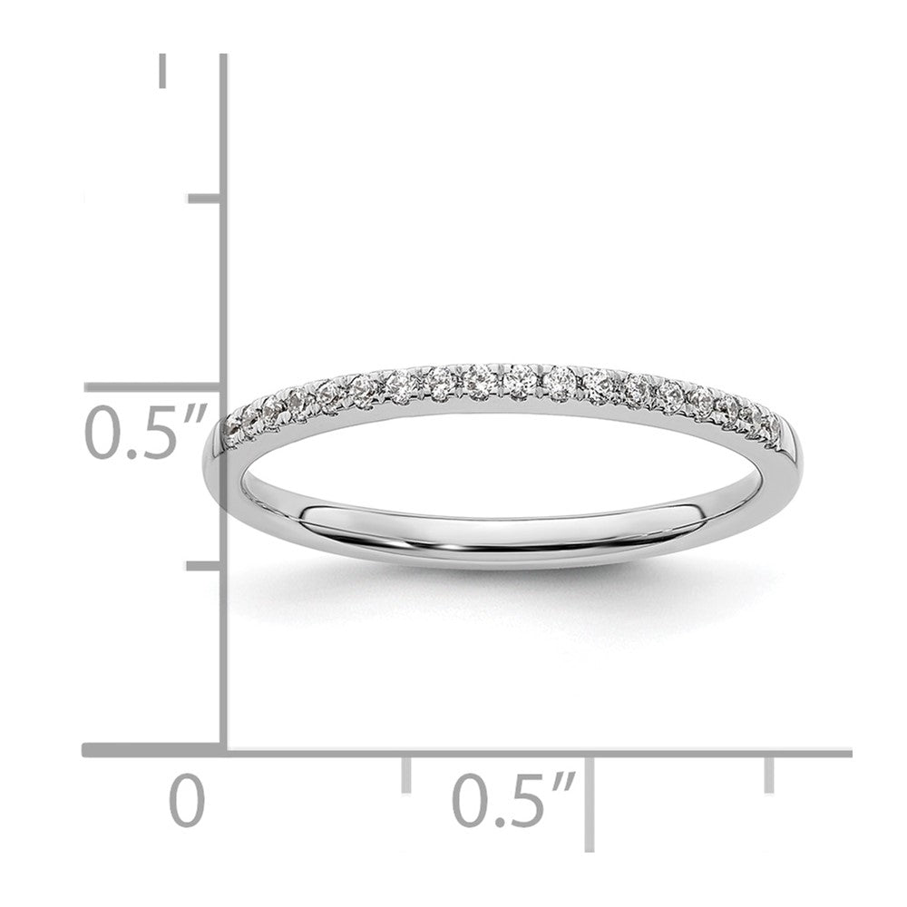 14K Weißgold Ehering mit natürlichen Diamanten
