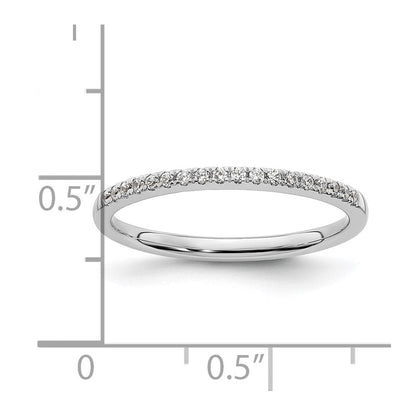14K Weißgold Ehering mit natürlichen Diamanten