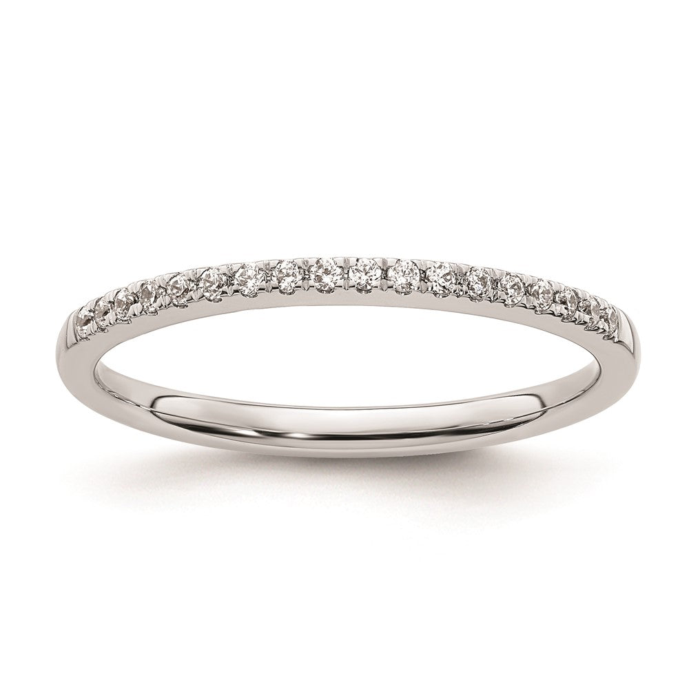 14K Weißgold Ehering mit natürlichen Diamanten