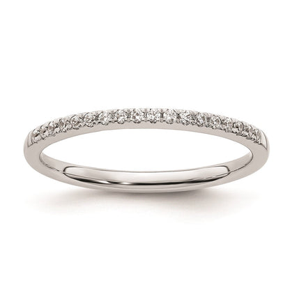 14K Weißgold Ehering mit natürlichen Diamanten