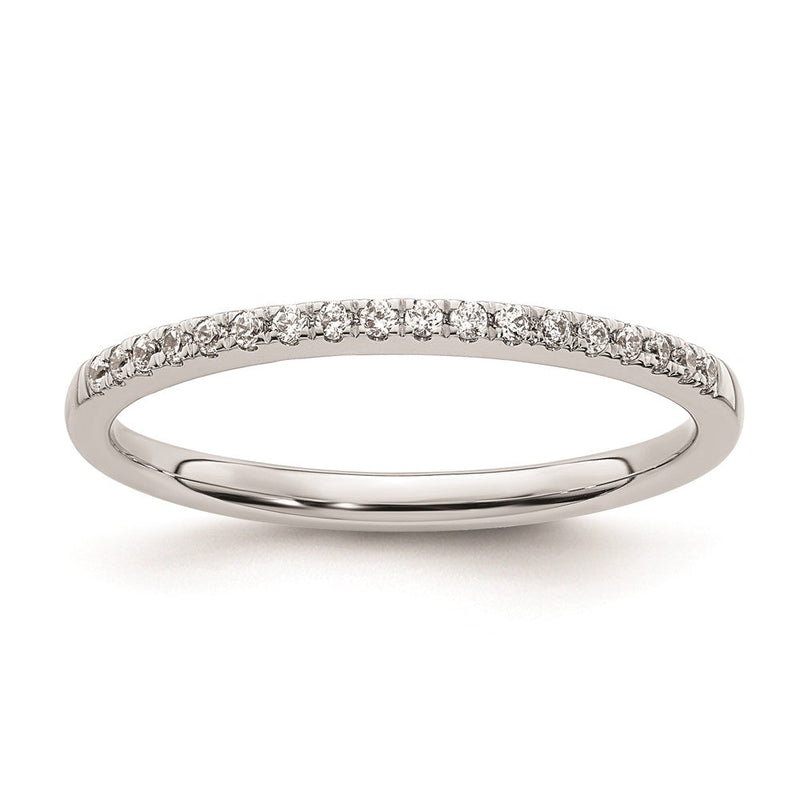 14K Weißgold Ehering mit natürlichen Diamanten
