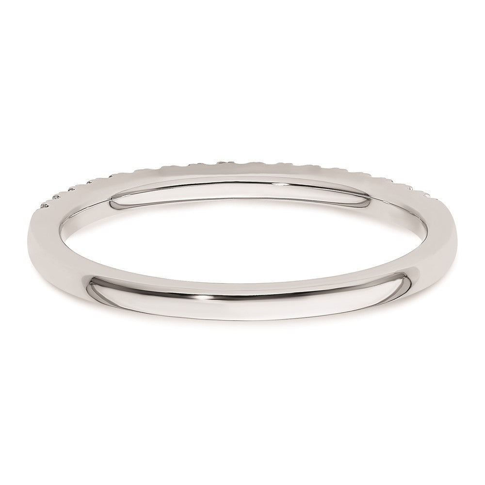 14K Weißgold Ehering mit natürlichen Diamanten