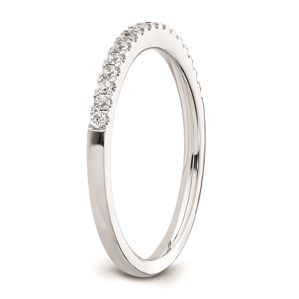 14K Weißgold Ehering mit natürlichen Diamanten