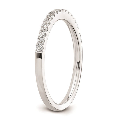 14K Weißgold Ehering mit natürlichen Diamanten