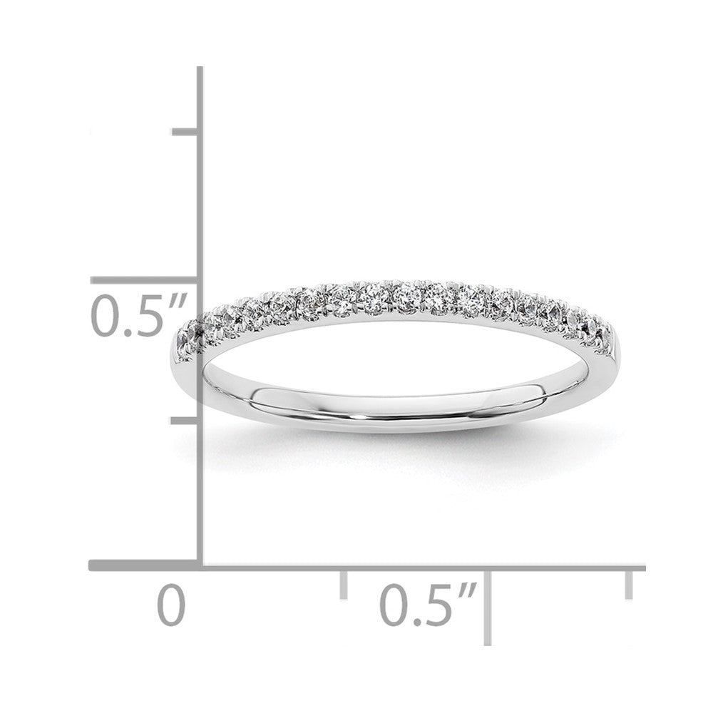 14K Weißgold Ehering mit natürlichen Diamanten