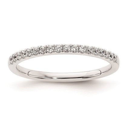 14K Weißgold Ehering mit natürlichen Diamanten