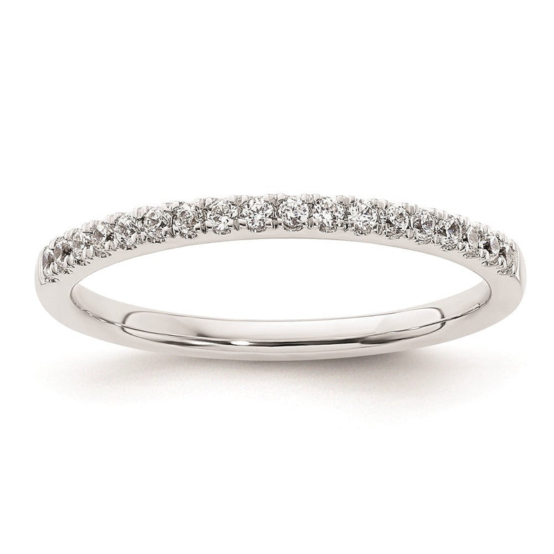 14K Weißgold Ehering mit natürlichen Diamanten