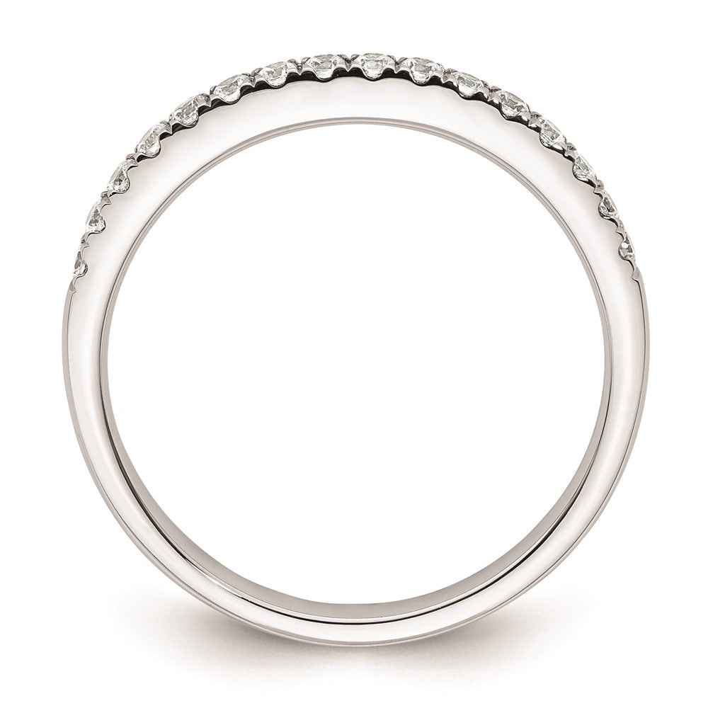 14K Weißgold Ehering für Damen mit natürlichen Diamanten