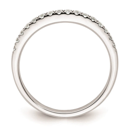 14K Weißgold Ehering für Damen mit natürlichen Diamanten