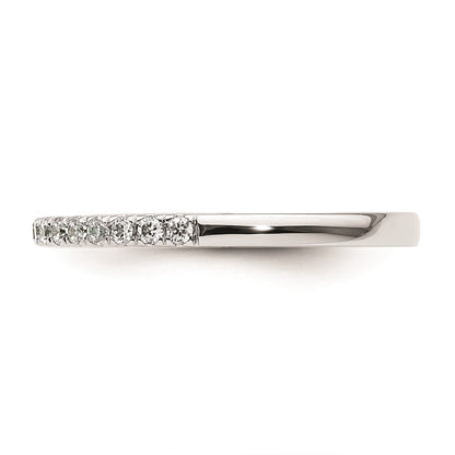 14K Weißgold Ehering für Damen mit natürlichen Diamanten