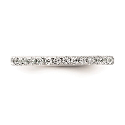 14K Weißgold Ehering für Damen mit natürlichen Diamanten