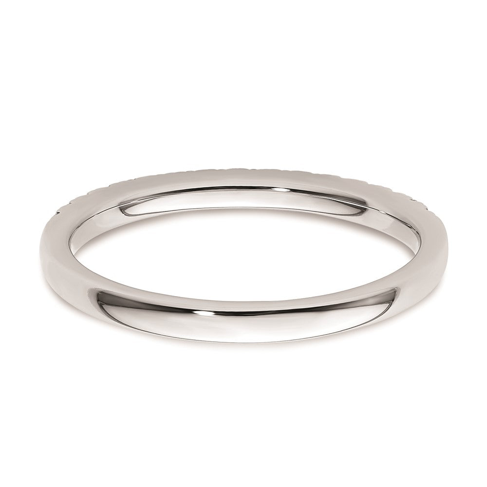 14K Weißgold Ehering für Damen mit natürlichen Diamanten