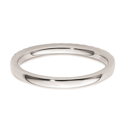 14K Weißgold Ehering für Damen mit natürlichen Diamanten