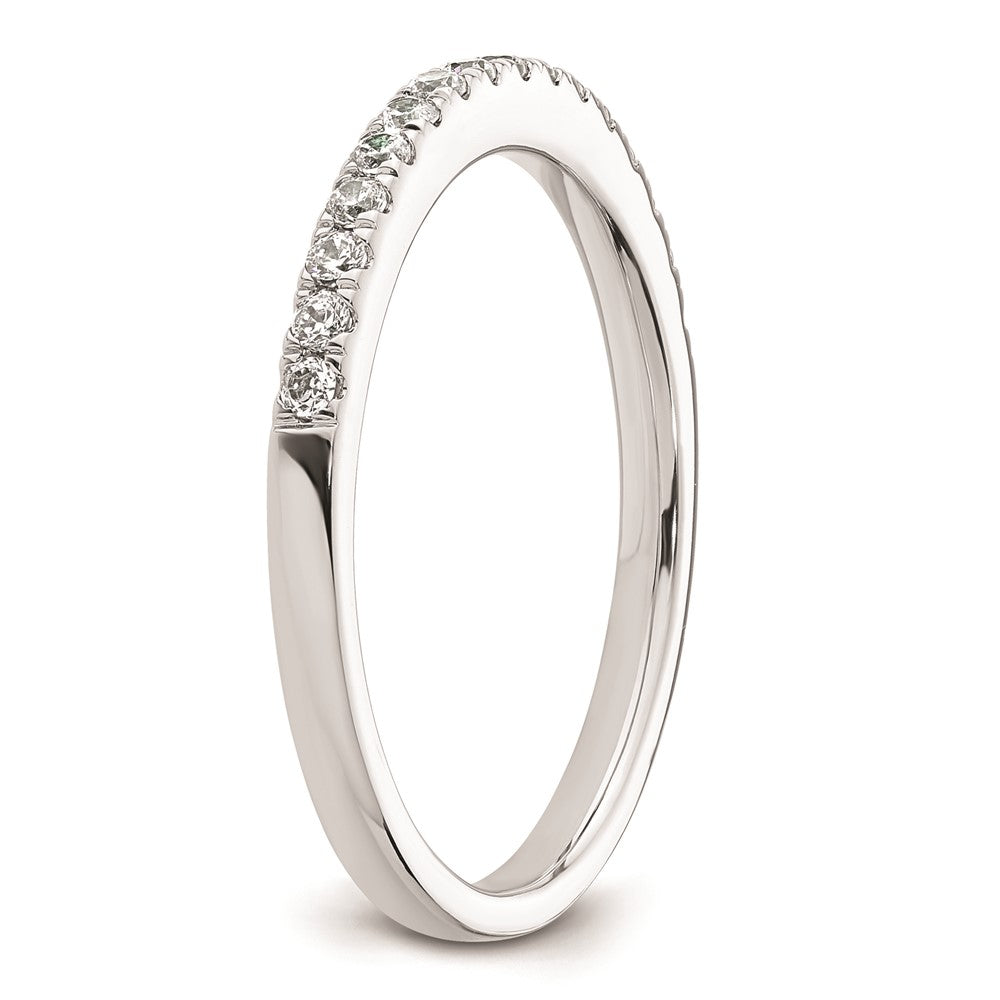 14K Weißgold Ehering für Damen mit natürlichen Diamanten