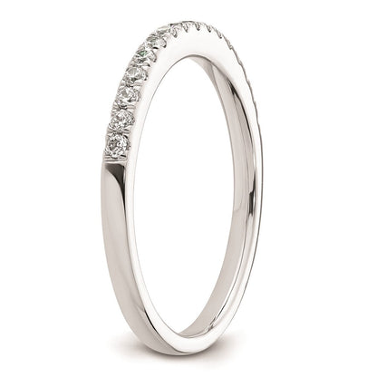 14K Weißgold Ehering für Damen mit natürlichen Diamanten