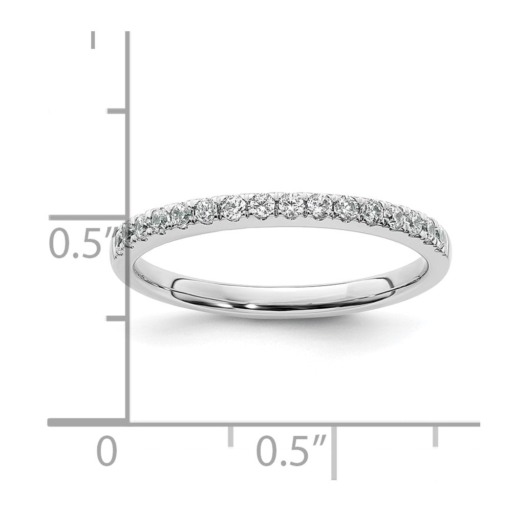 14K Weißgold Ehering für Damen mit natürlichen Diamanten