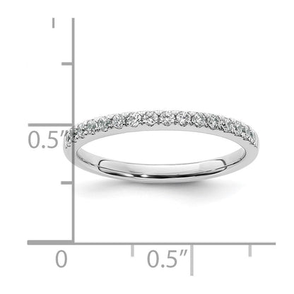 14K Weißgold Ehering für Damen mit natürlichen Diamanten