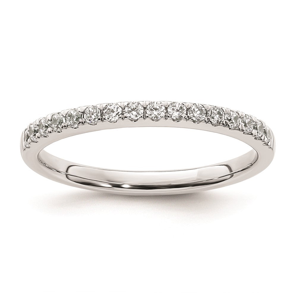 14K Weißgold Ehering für Damen mit natürlichen Diamanten
