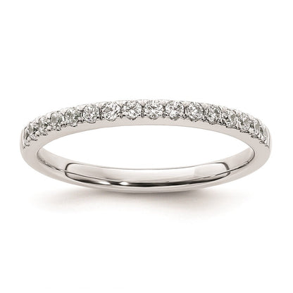 14K Weißgold Ehering für Damen mit natürlichen Diamanten