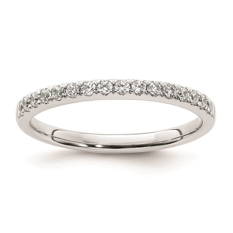 14K Weißgold Ehering für Damen mit natürlichen Diamanten