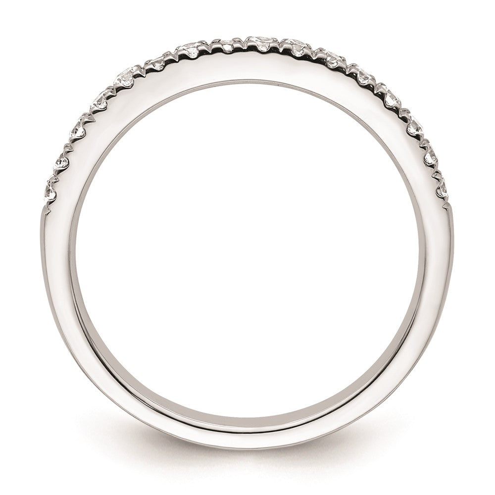14K Weißgold Damen-Trauring mit natürlichen Diamanten