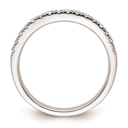 14K Weißgold Damen-Trauring mit natürlichen Diamanten