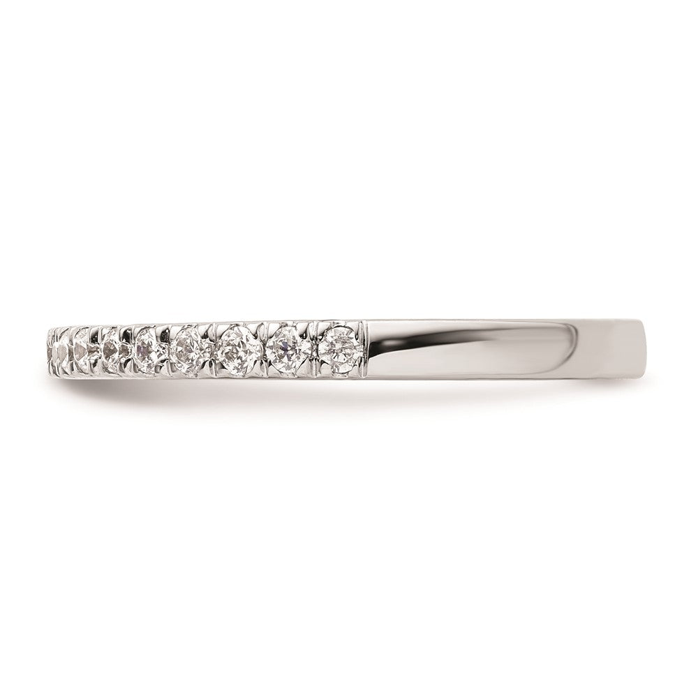 14K Weißgold Damen-Trauring mit natürlichen Diamanten