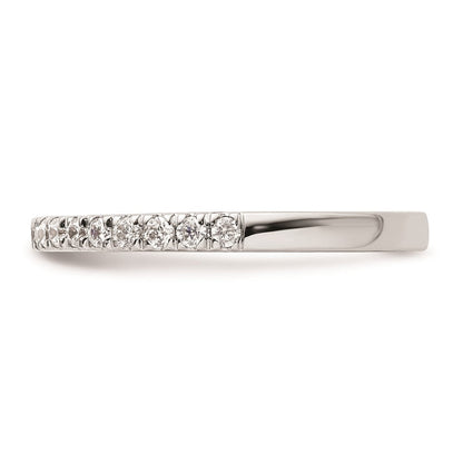 14K Weißgold Damen-Trauring mit natürlichen Diamanten