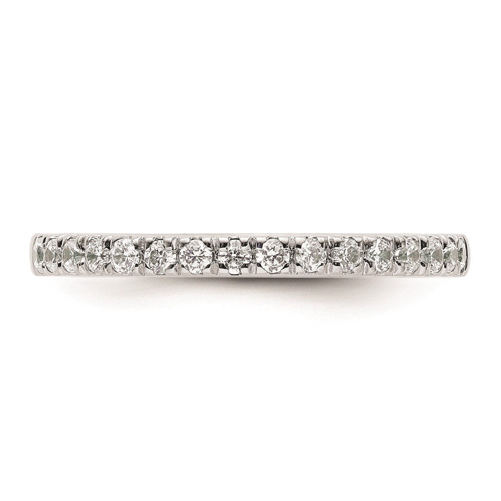 14K Weißgold Damen-Trauring mit natürlichen Diamanten