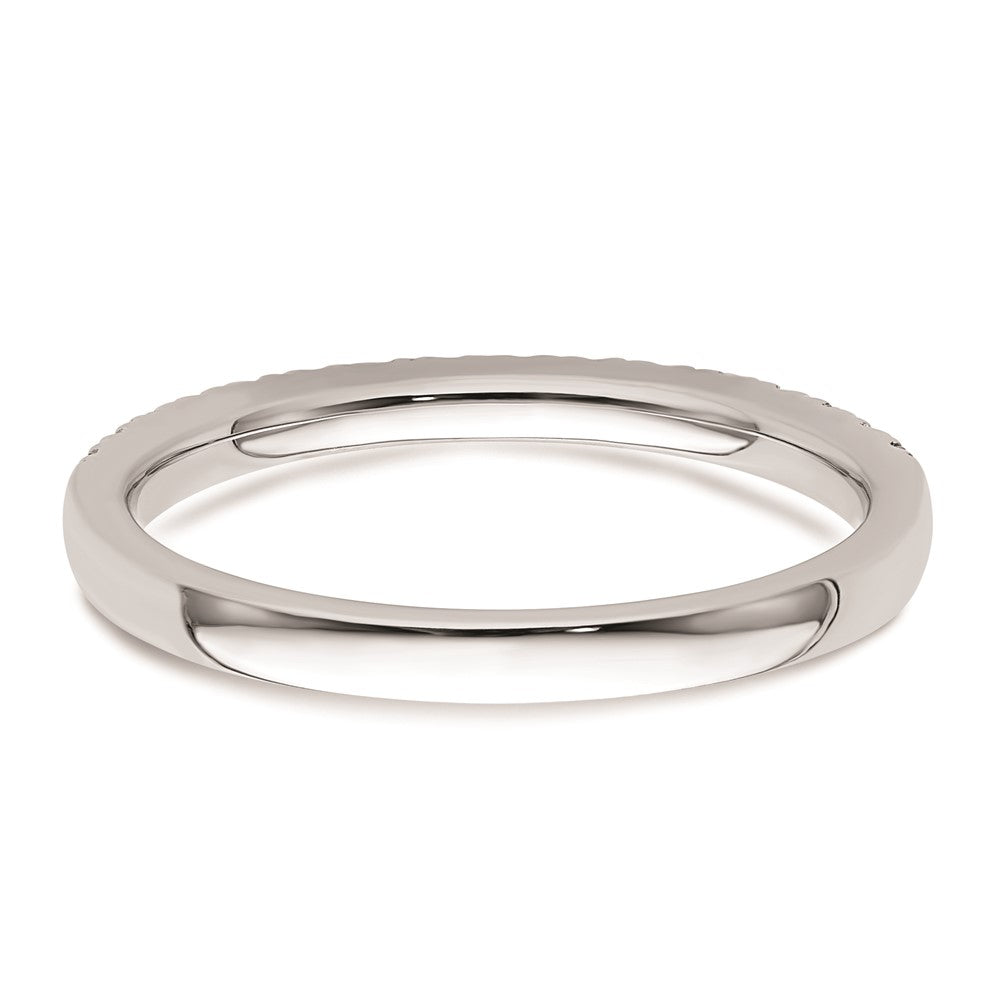 14K Weißgold Damen-Trauring mit natürlichen Diamanten