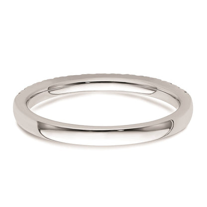 14K Weißgold Damen-Trauring mit natürlichen Diamanten